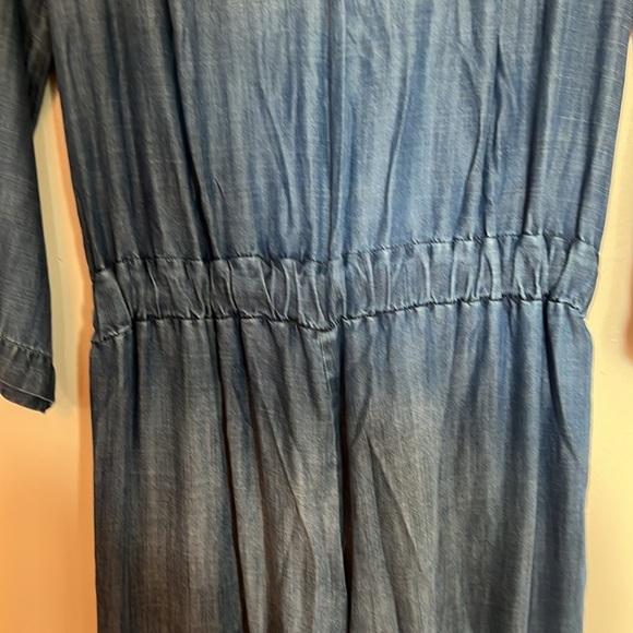 Bella Dahl Casual Boho Light Blue Chambray V-Neck Tie Waist Jumpsuit - Size S - Picture 8 of 10